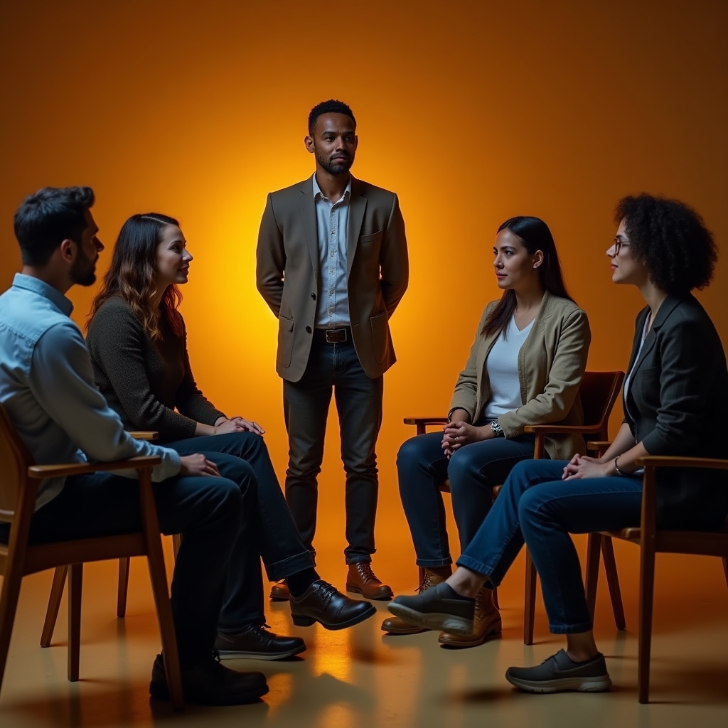 Sesiune de improvizație cu grup mic de adulți